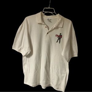 John Legend Gildan White Polo Shirt with Revolver Graphic.‎ XL